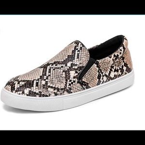 Snakeskin slip on sneakers size 7